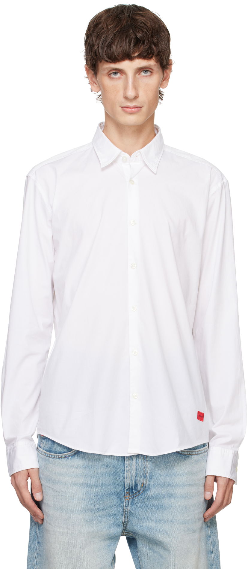 Paita BOSS Slim Fit Shirt Valkoinen | 50500216