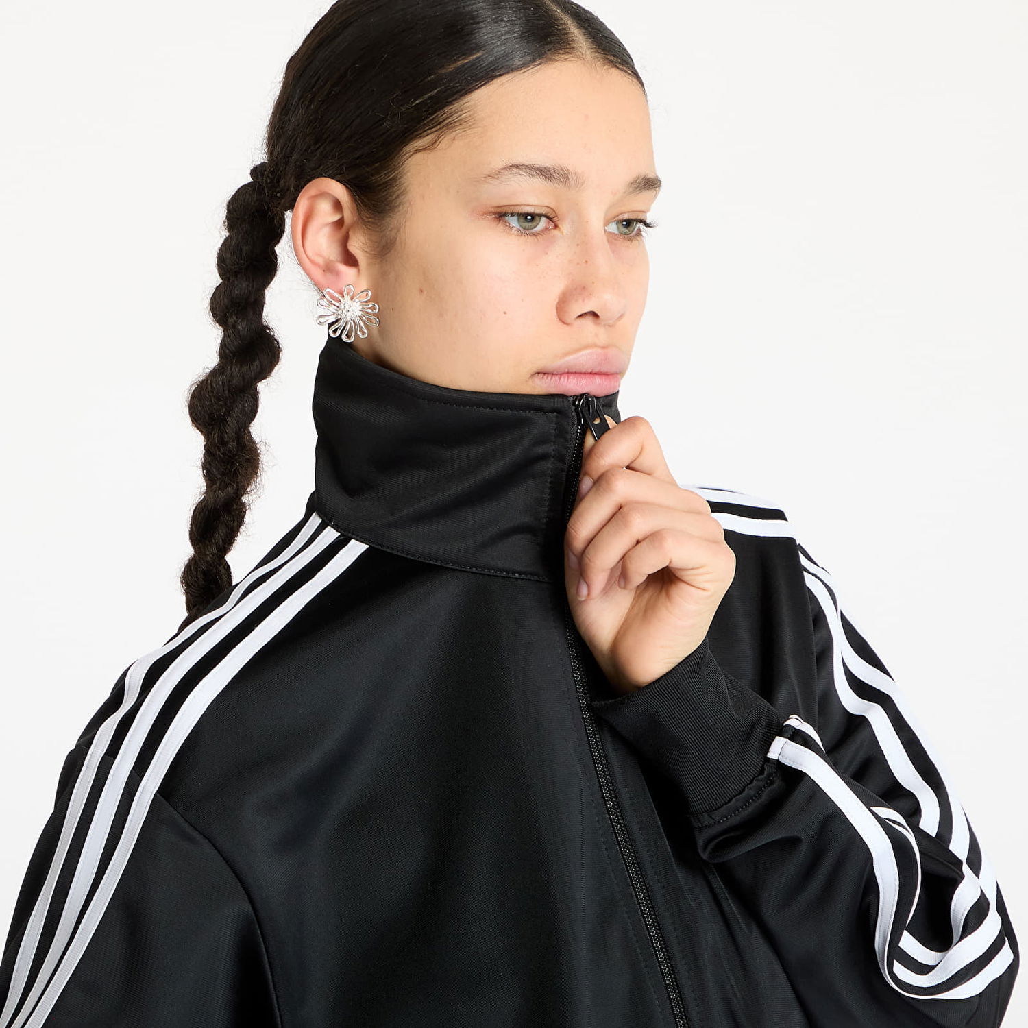 Bomber-takki adidas Performance Adicolor Classic Firebird Loose Track Jacket Musta | JC8251, 1