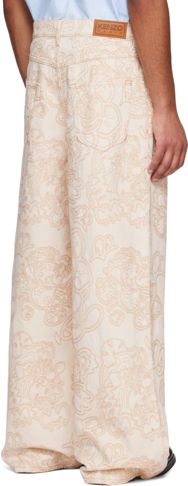 Housut KENZO Kenzo Paris VERDY Edition Buggy Fit Jeans Beige | FF55DP4196W1, 2