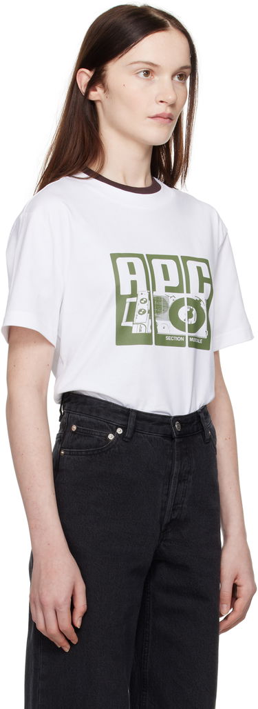 T-paita A.P.C. Graphic Print Cotton T-Shirt Tummansininen | COBQX-M26485, 4