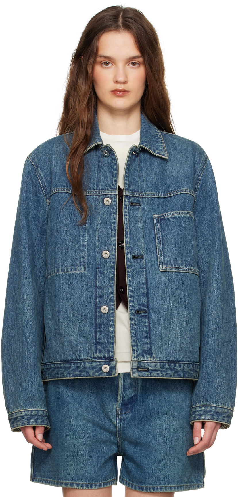 Takki Jil Sander Jil Sander Regular Fit Denim Jacket Sininen | J40SW0007_J45291