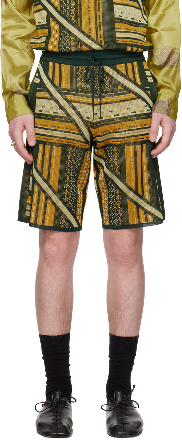 Shortsit Ahluwalia Ahluwalia Kalonji Knit Shorts Vihreä | M-AHLU-KN009-SS23-YA03-GR