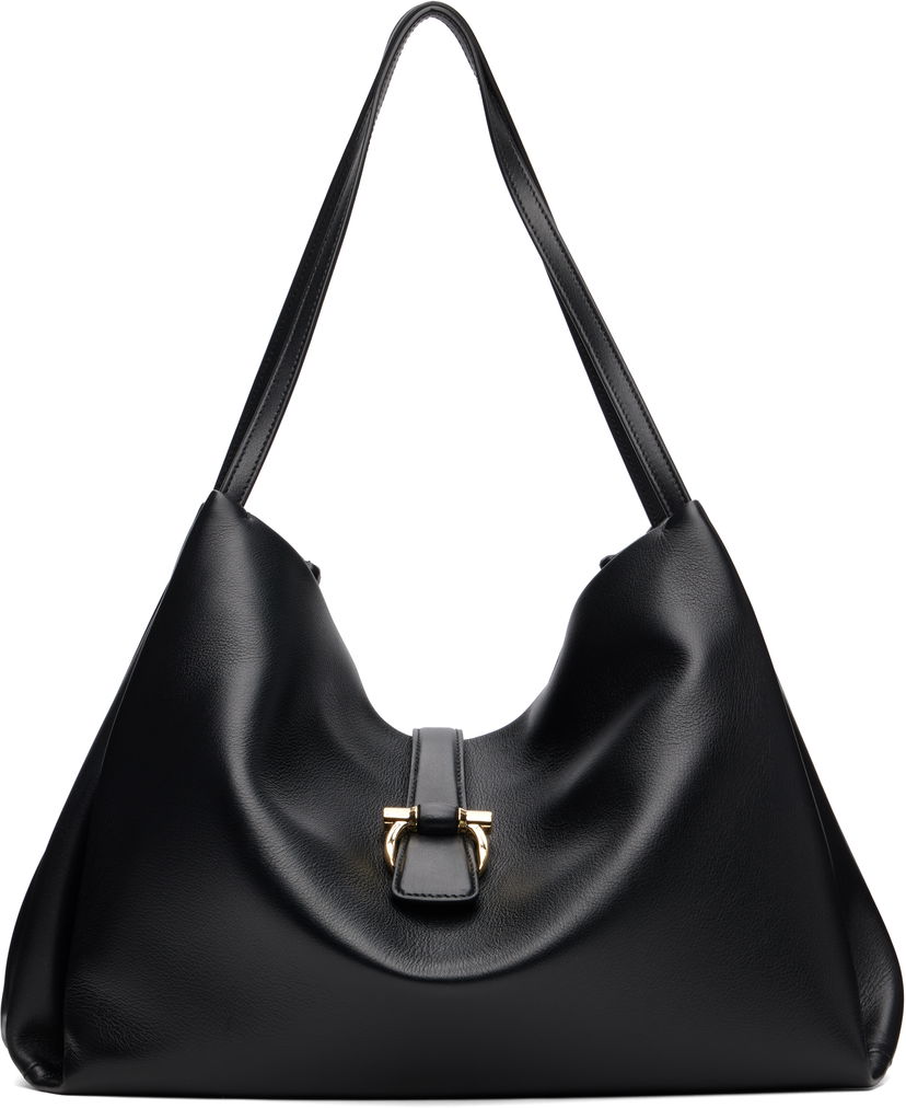Kangaskassi FERRAGAMO Salvatore Ferragamo XL Calfskin Tote Musta | 777335