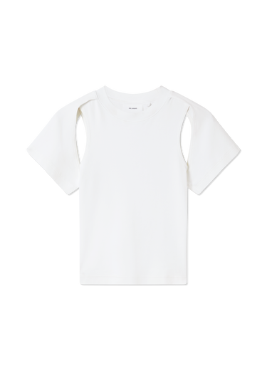 T-paita AXEL ARIGATO Solar Cut-Out Shoulder T-Shirt Valkoinen | A3418001, 0