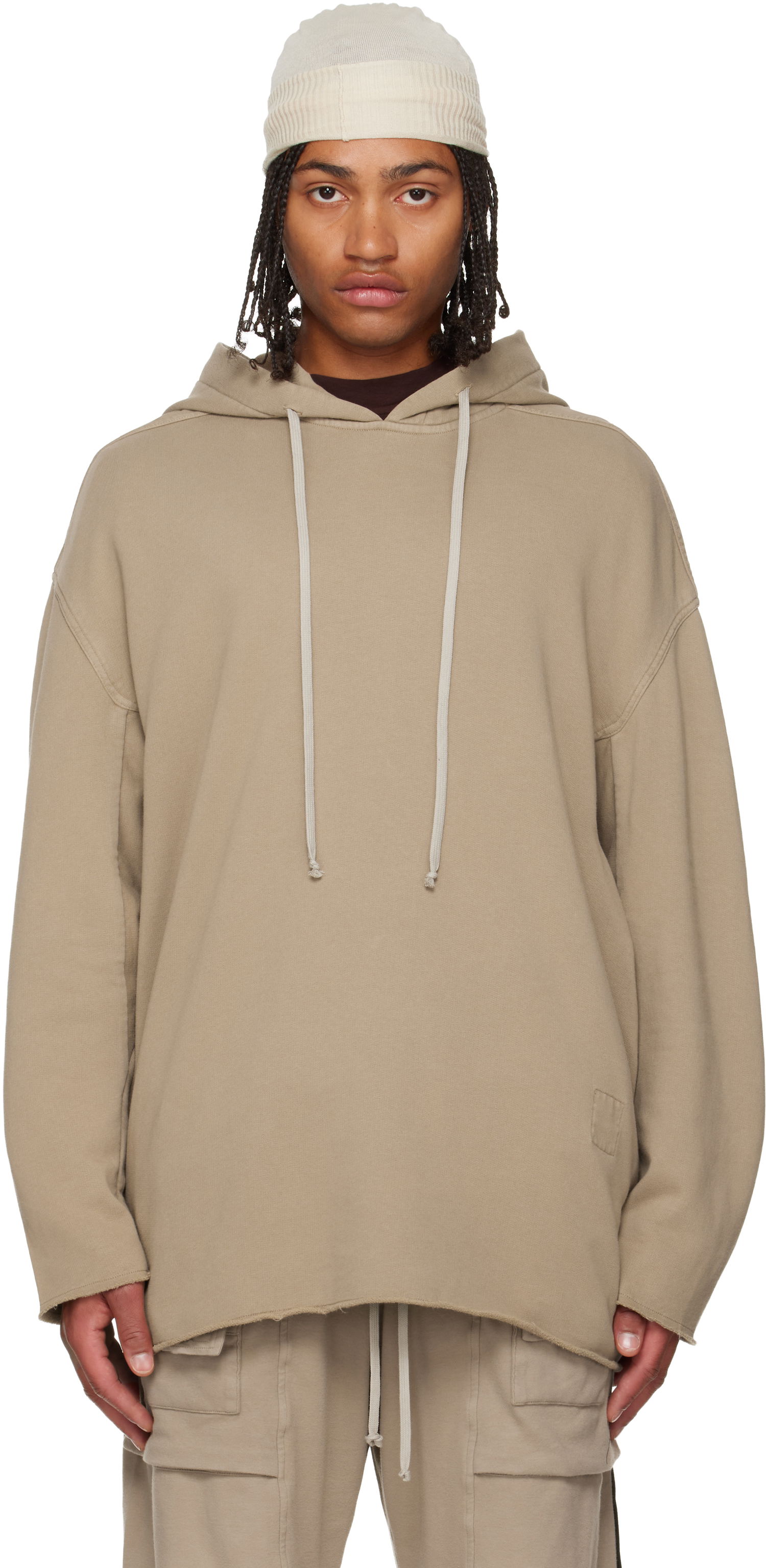 Huppari Rick Owens DRKSHDW Concordians Peter Hoodie Beige | DU02E7280 FP, 0