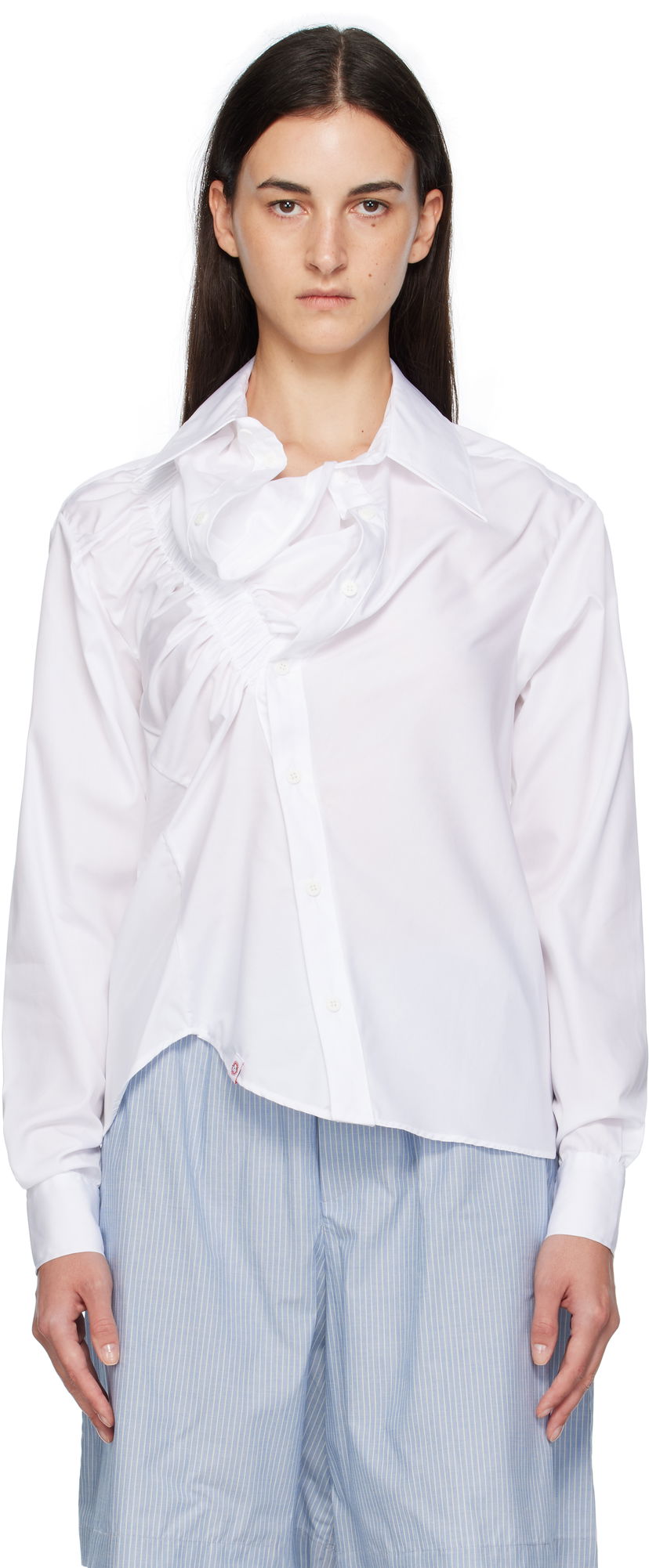 Paita Charles Jeffrey Loverboy Charles Jeffrey LOVERBOY Ruffle Shirt Valkoinen | 52070202