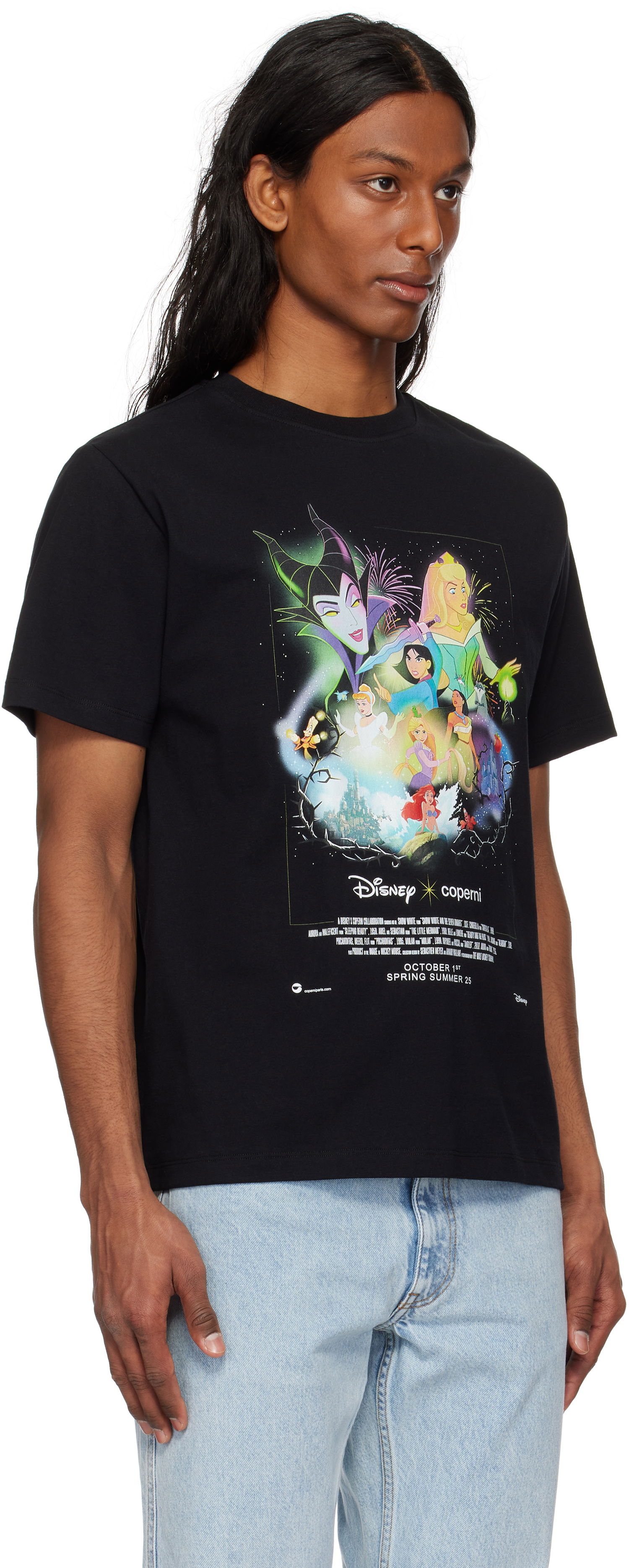 T-paita Coperni Coperni Disney Princess Boxy T-Shirt Musta | DJS03F5028CMEN, 1