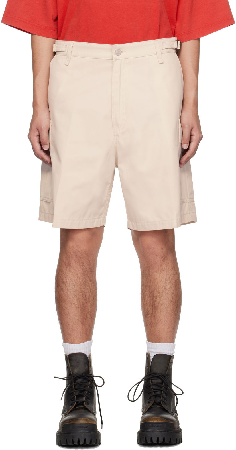 Shortsit VETEMENTS Vetements Twill Cargo Shorts Beige | UA66SS520S