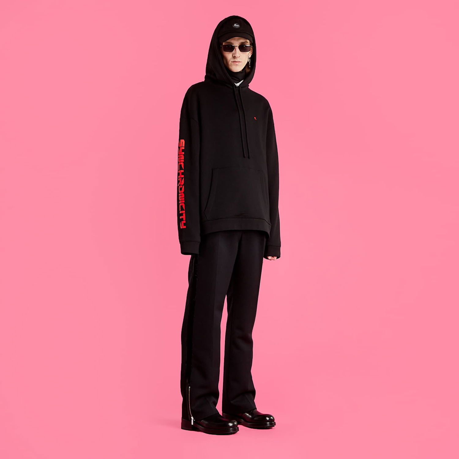 Huppari RAF SIMONS Regular Fit Hoodie Synchronicity Musta | 212-M165B-19004-0099, 1