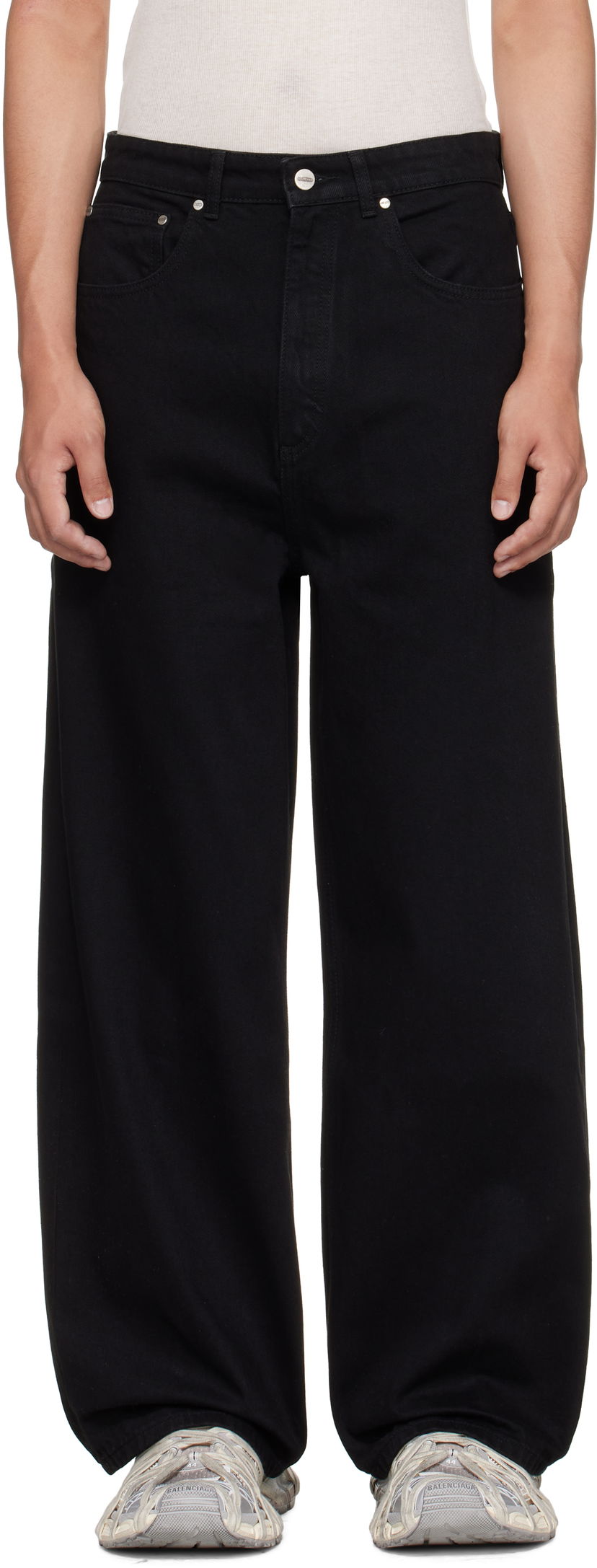 Jeans Han Kjøbenhavn Han Kjobenhavn Baggy Jeans Musta | M-134348