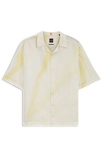 Paita BOSS Relaxed Fit Printed Shirt Keltainen | 50543525