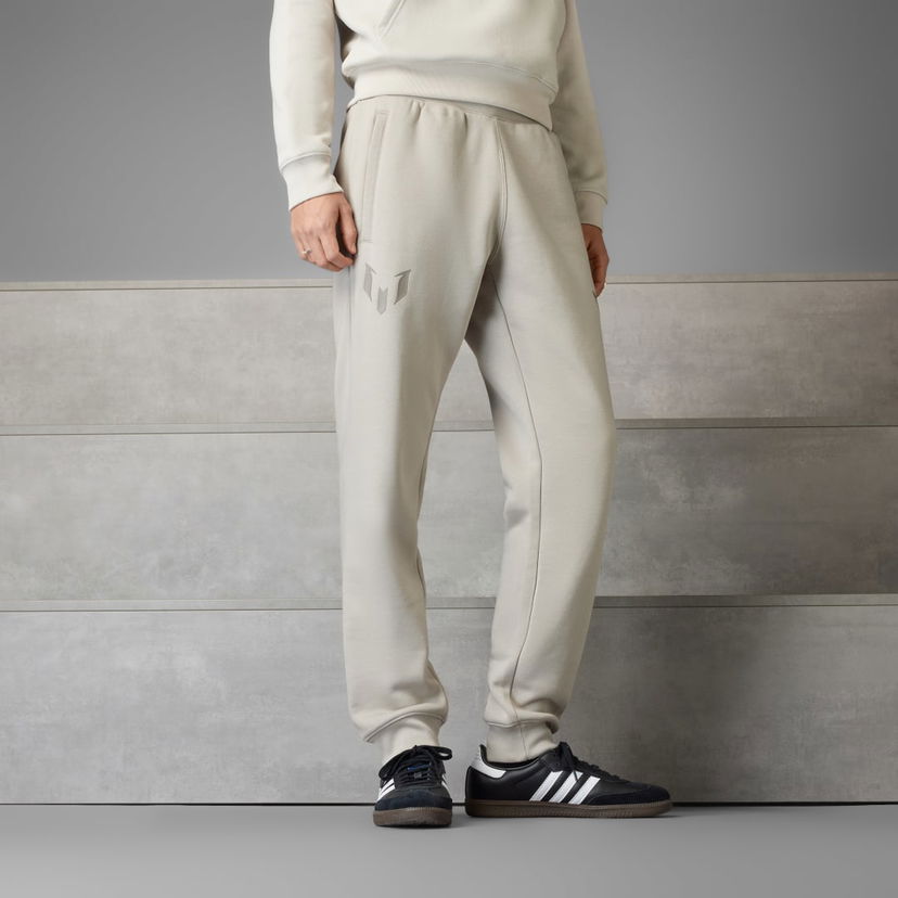 Verryttelyhousut adidas Performance Messi Fleece Pants Beige | JC9493