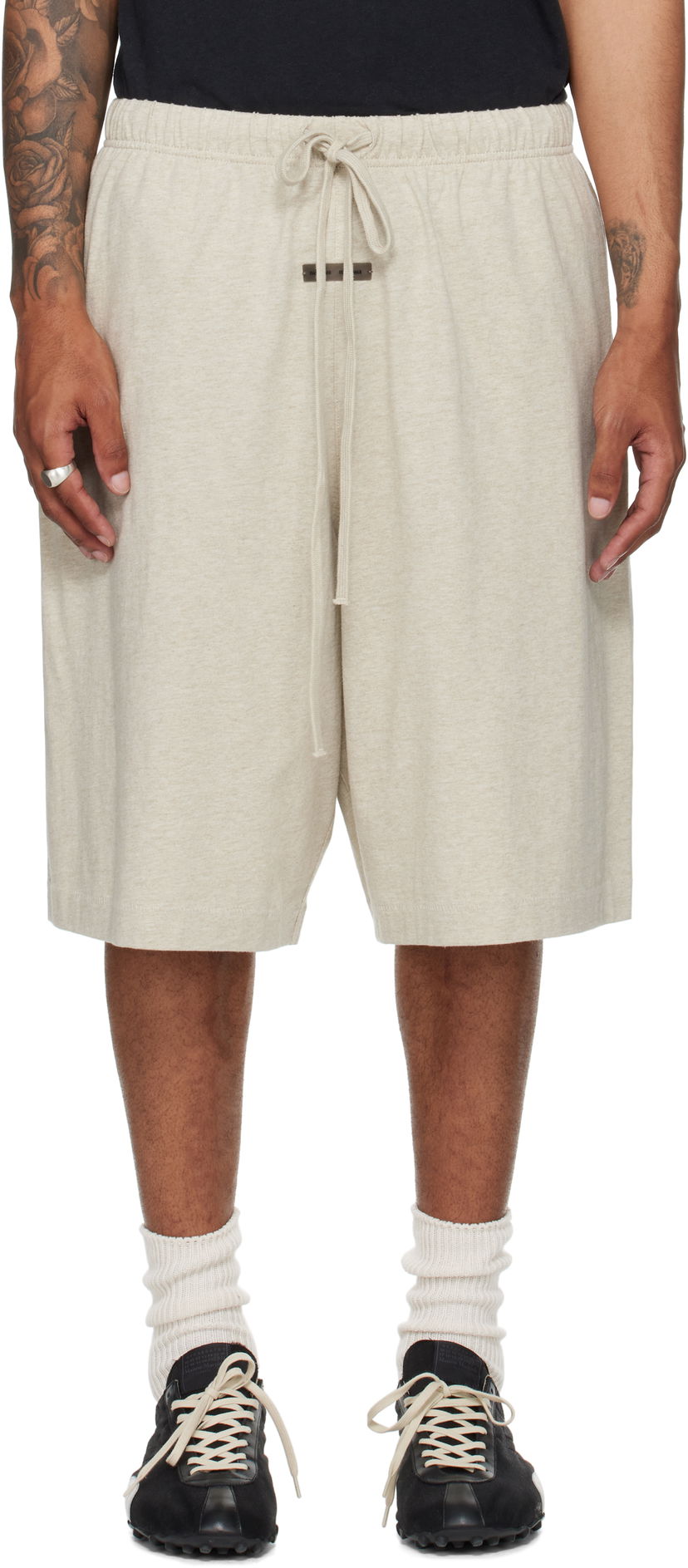 Shortsit Fear of God Fear of God ESSENTIALS Jersey Basketball Shorts Beige | 160SP254612F