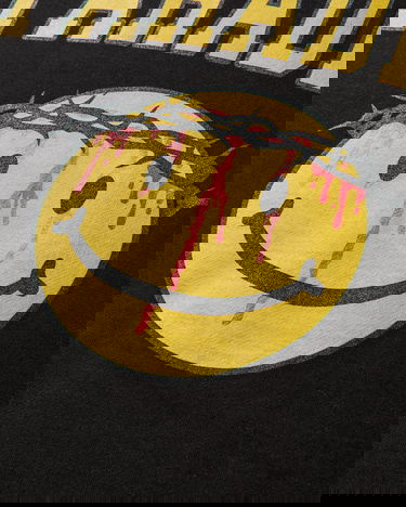 Huppari PARADIS3 Smiley Jesus Crewneck Sweatshirt Musta | PASMILEYCREW 1, 4