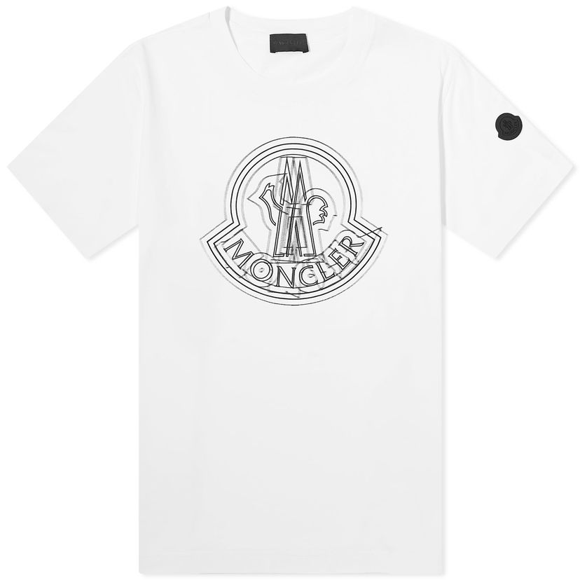 T-paita Moncler Large Logo T-Shirt Valkoinen | 8C000-28-89A17-001