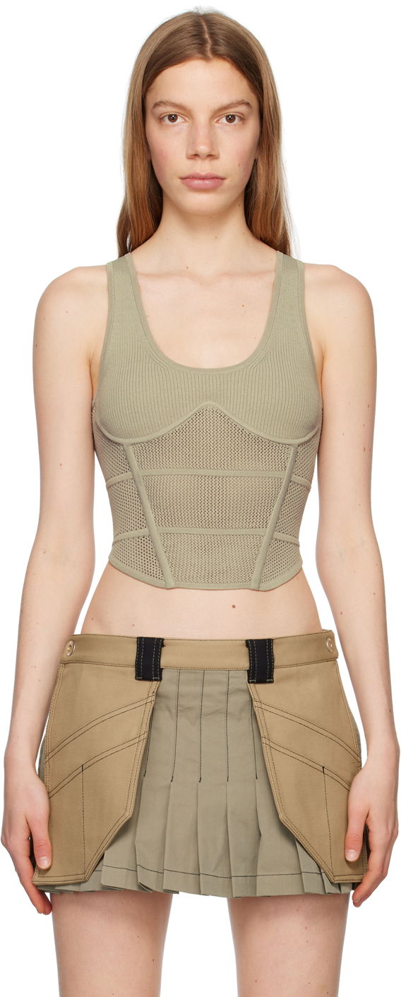 Tankkitoppi Dion Lee Sport Corset Tank Top Vihreä | A7720P23