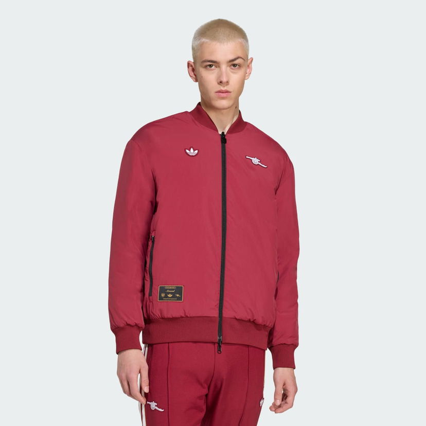 Bomber-takki adidas Performance Arsenal Terrace Icons Bomber Jacket Punainen | JM9404