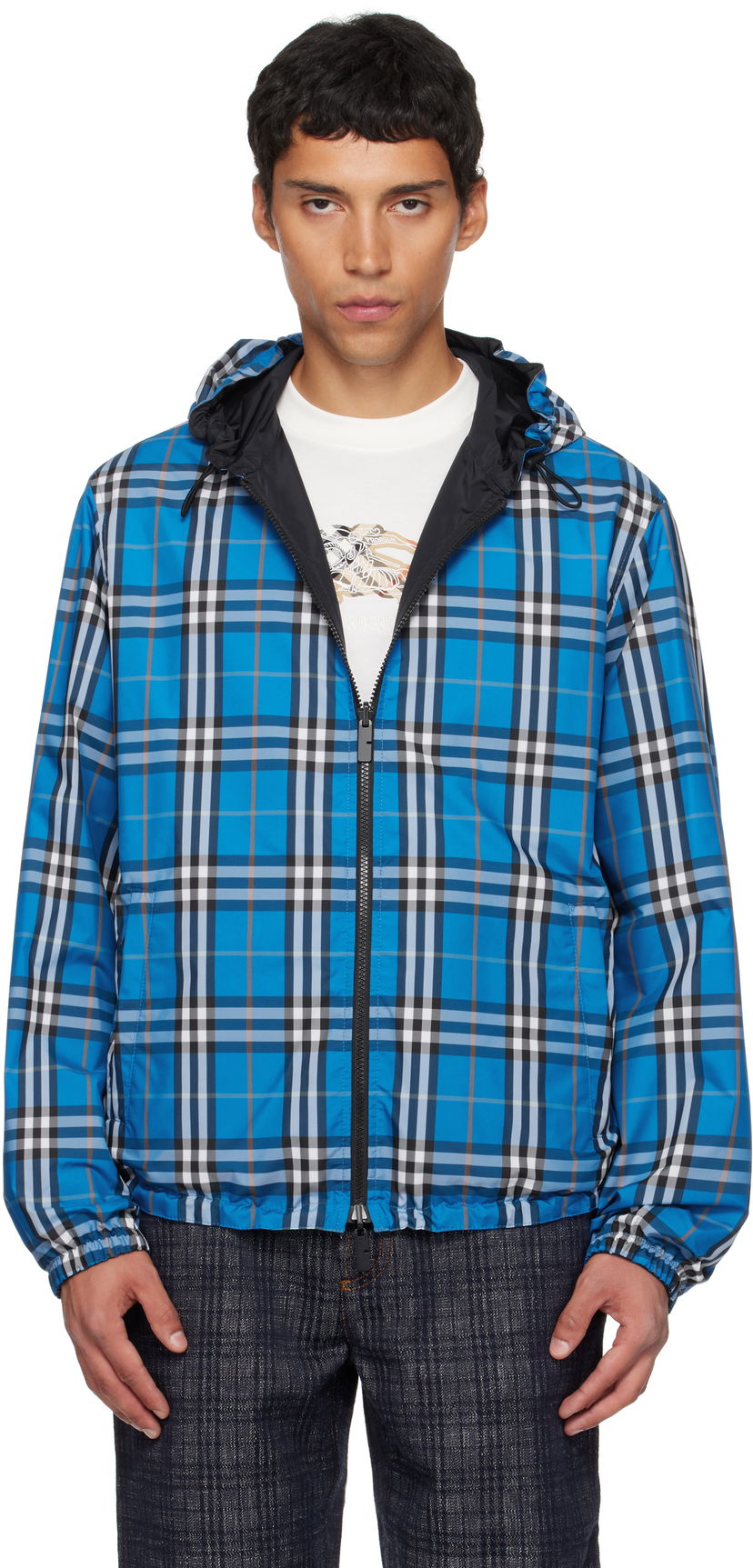 Takki Burberry Burberry Hooded Reversible Jacket Sininen | 8110369
