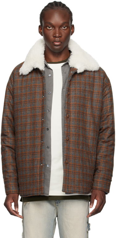 Takki We11done We11done Insulated Plaid Faux-Shearling Jacket Ruskea | WD-SH2-24-170-M-BR, 0