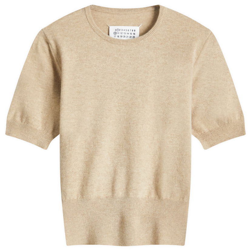 Villapaita Maison Margiela Maison Margiela Shrunken Knit Top Beige | S51HL0018M13090109M