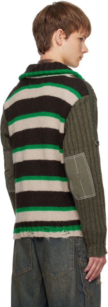 Villapaita Andersson Bell Andersson Bell Stripe High-Neck Zip-Up Sweater Vihreä | atb1344m, 2