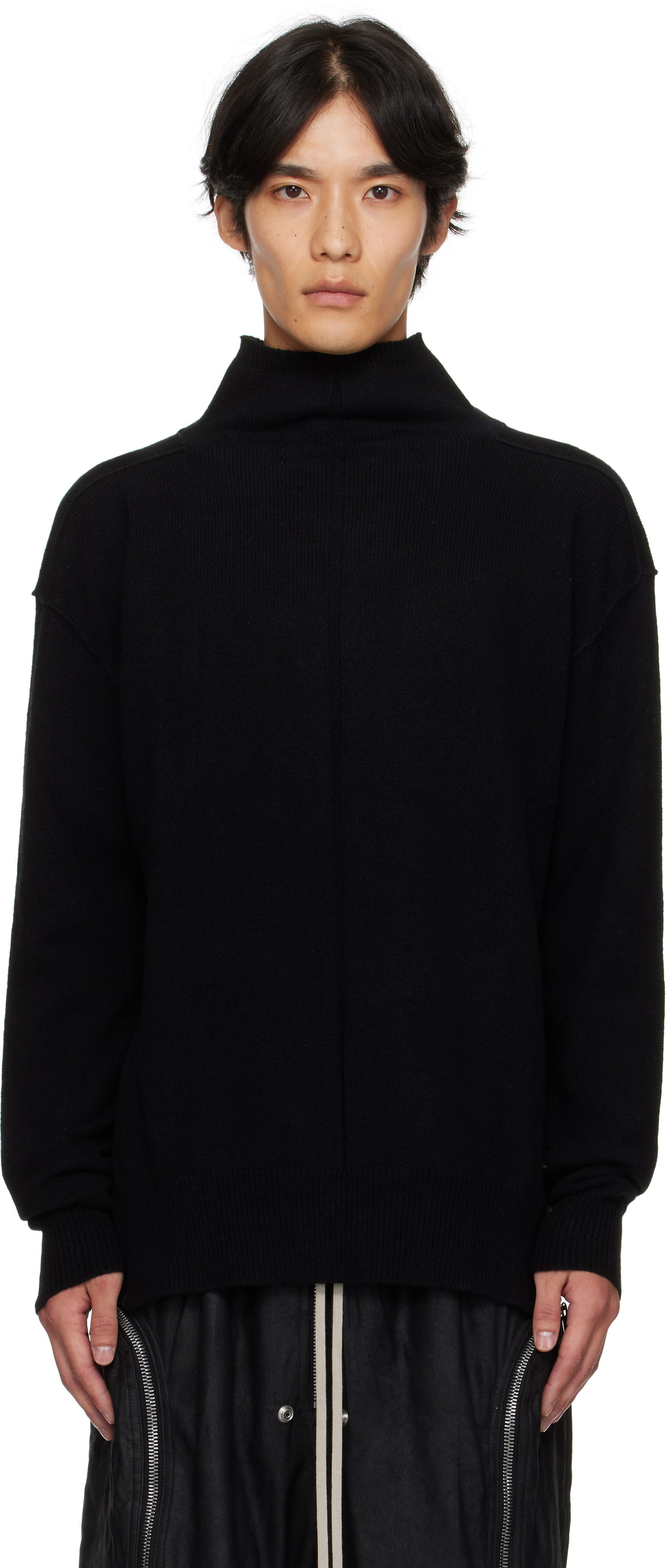 Villapaita Rick Owens Rick Owens Concordians Tabard Sweater Musta | RU02E1648 WSBR, 0