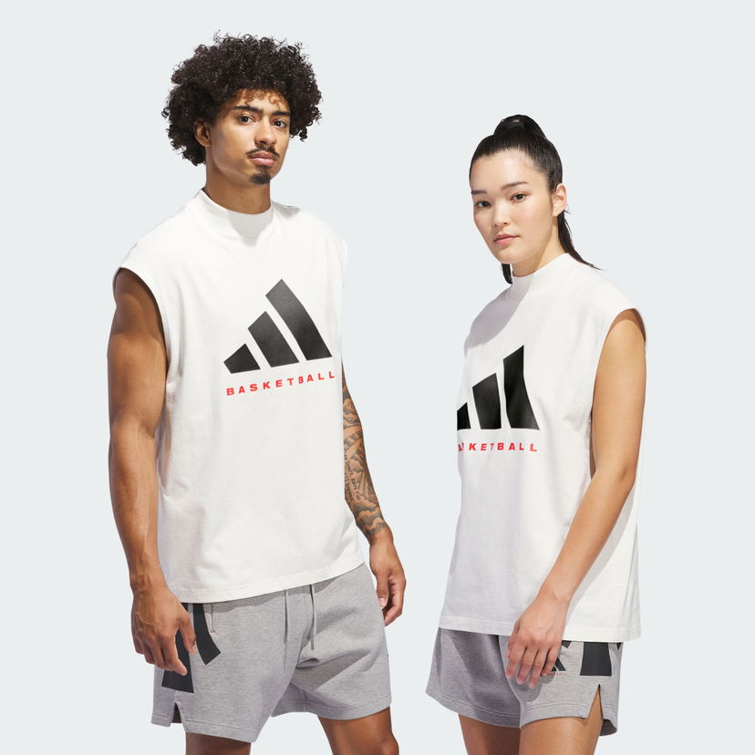 Tankkitoppi adidas Performance Sleeveless Basketball T-Shirt Valkoinen | IW5648