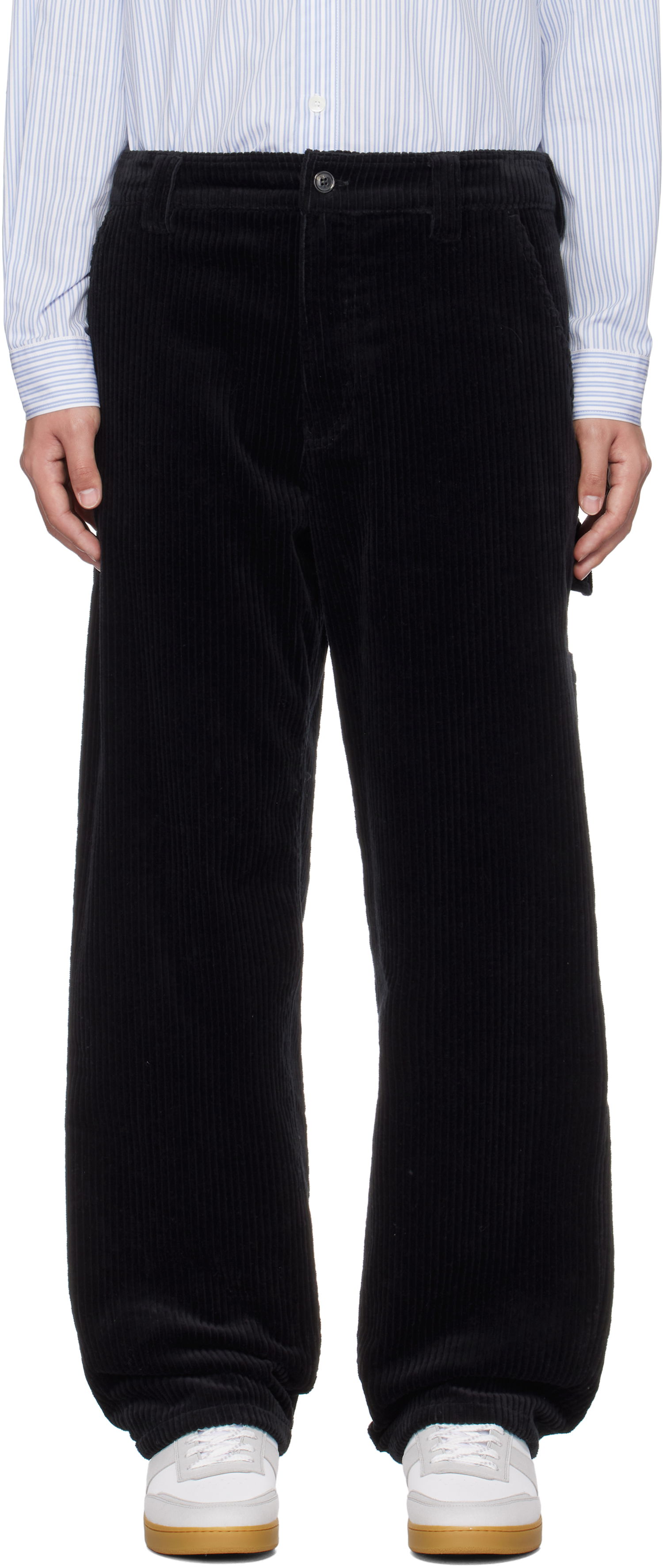 Cargo housut A.P.C. A.P.C. Fergus Corduroy Pants Musta | COHDW-M08500, 0