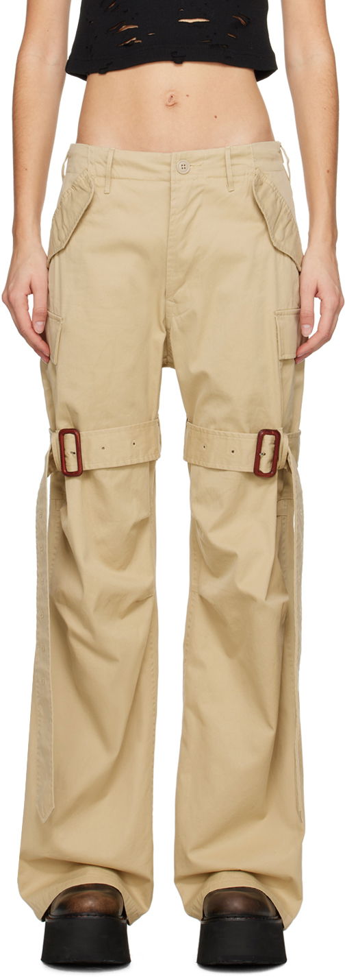 Cargo housut R13 R13 Trench Cargo Pants Beige | R13WR243-R318B