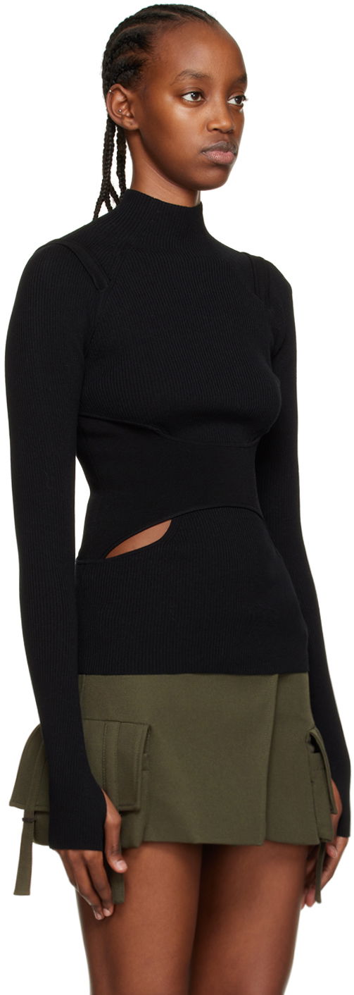 Villapaita Dion Lee Dion Lee Interlink Turtleneck Top Musta | C7151R23, 1