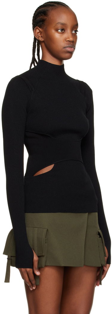 Villapaita Dion Lee Dion Lee Interlink Turtleneck Top Musta | C7151R23, 1