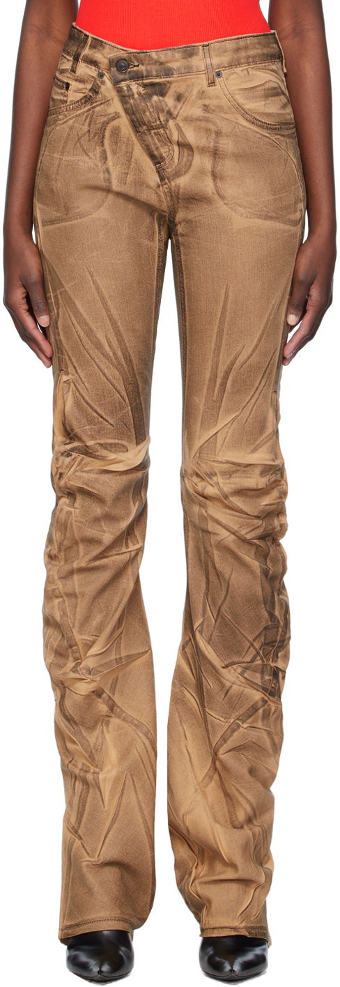 Jeans Ottolinger Ottolinger Exclusive Ruched Jeans Ruskea | 1701708