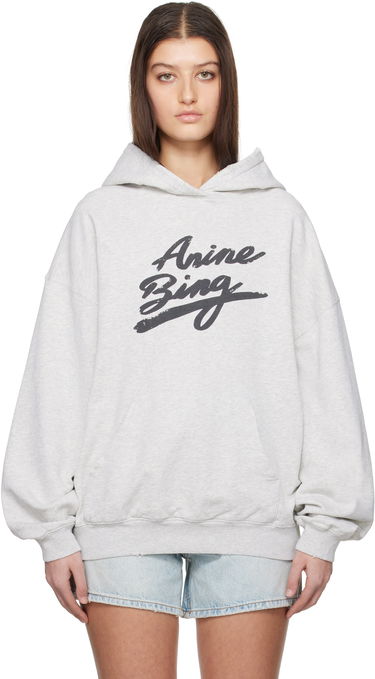 Huppari Anine Bing Anine Bing Harvey Signature Hoodie Harmaa | A-08-10525-GRY1, 0