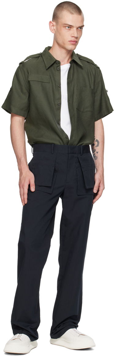 Cargo housut Helmut Lang Helmut Lang Utility Car Trousers Tummansininen | O04HM213, 3