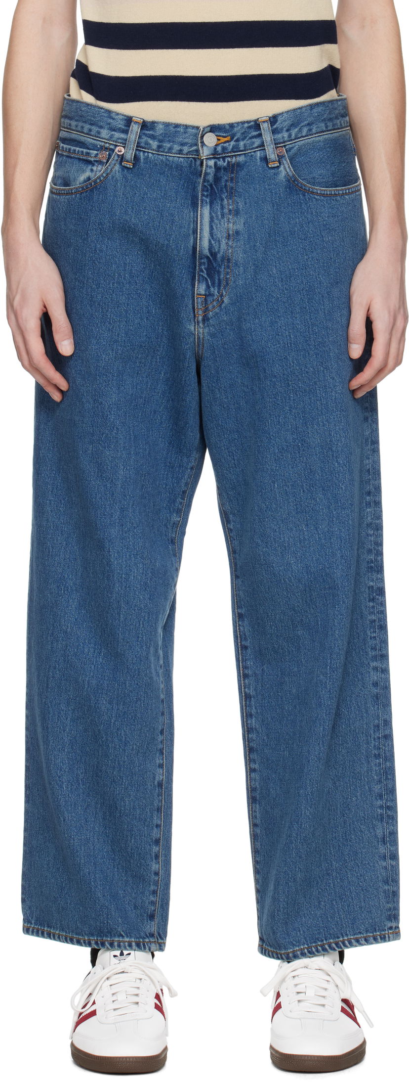 Jeans WACKO MARIA WACKO MARIA Washed Jeans Sininen | 25SS-WMP-PT17