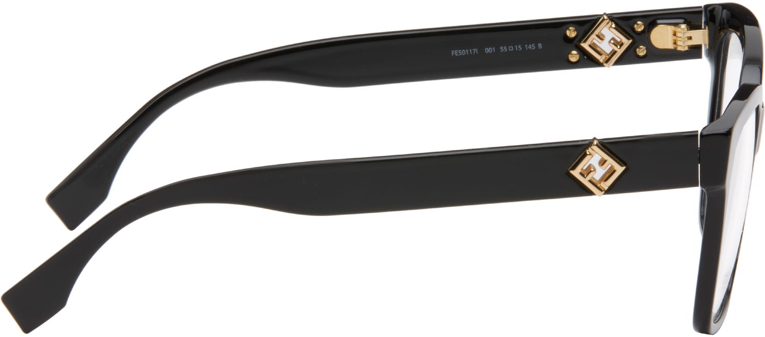 Aurinkolasit FENDI FF Diamonds Rectangular Frame Glasses Musta | FE50117I@55001 192337204067, 1