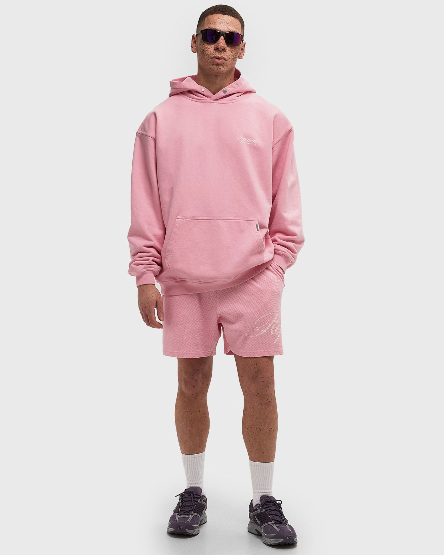 Shortsit Represent Clo Owners Club Script Mesh Shorts Vaaleanpunainen | OCM41247-518, 1