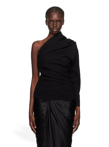 T-paita Rick Owens One Sleeve T-Shirt Musta | RO02C1257 WN