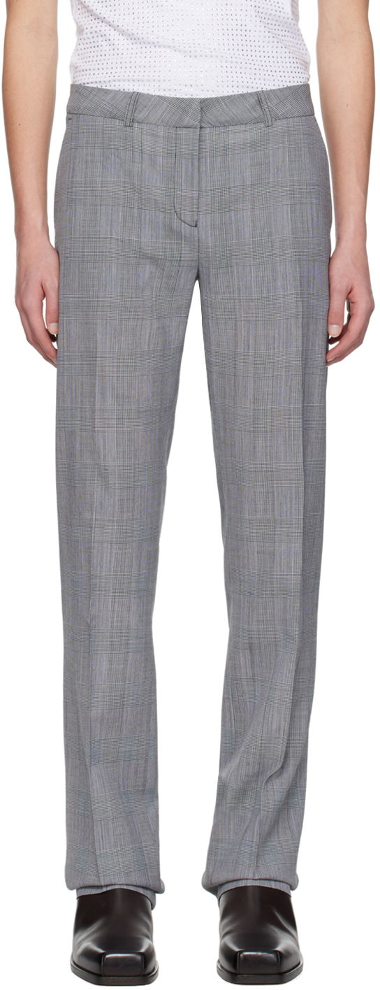 Housut Coperni Coperni Check Trousers Harmaa | COPP70834MEN