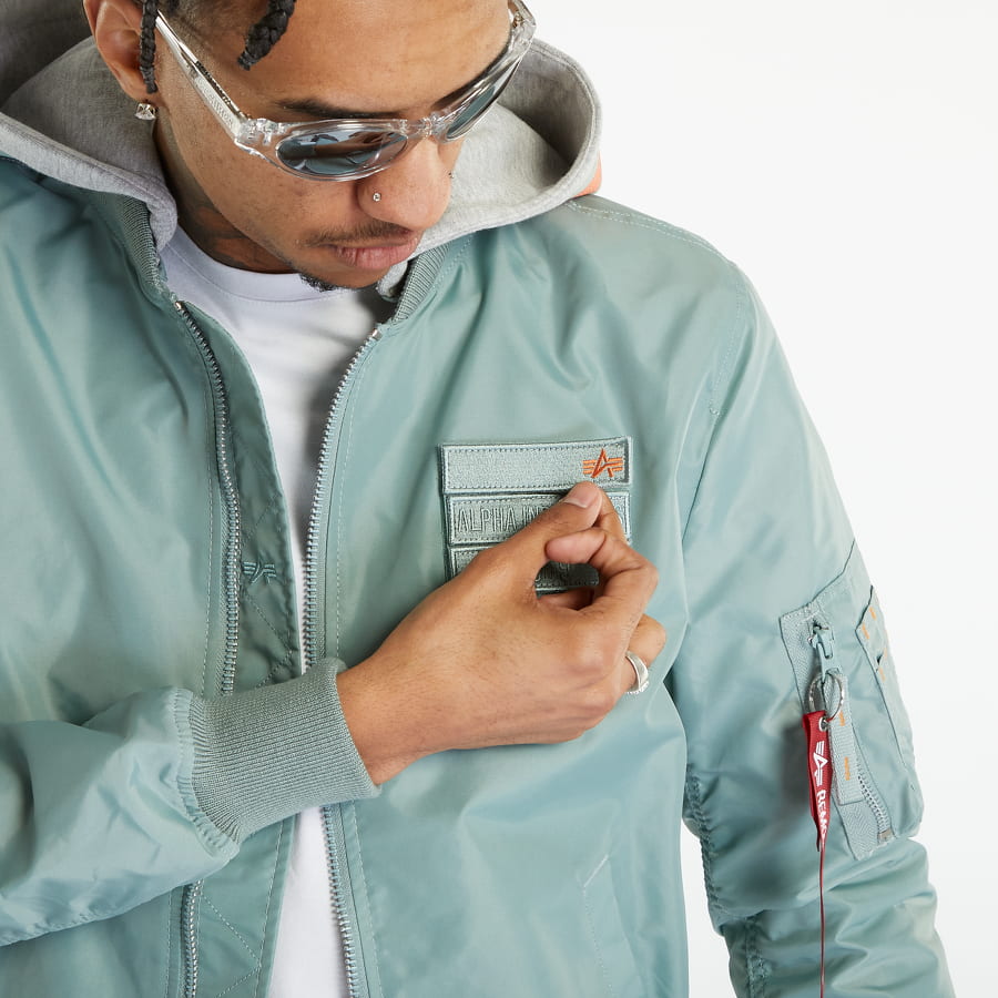 Bomber-takki Alpha Industries MA-1 TT Hood Custom Bomber Jacket Vihreä | 126117-680, 1
