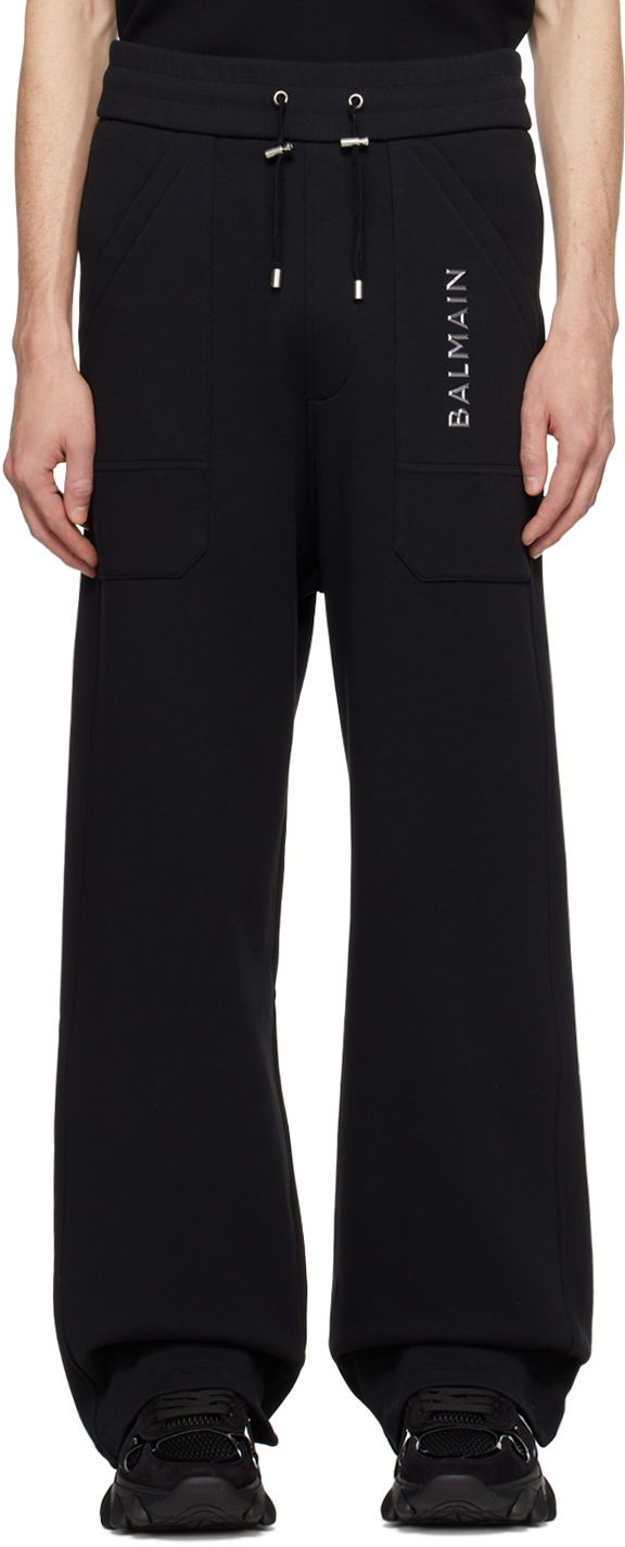 Verryttelyhousut Balmain Plaque Sweatpants Musta | CH1OB214BC61
