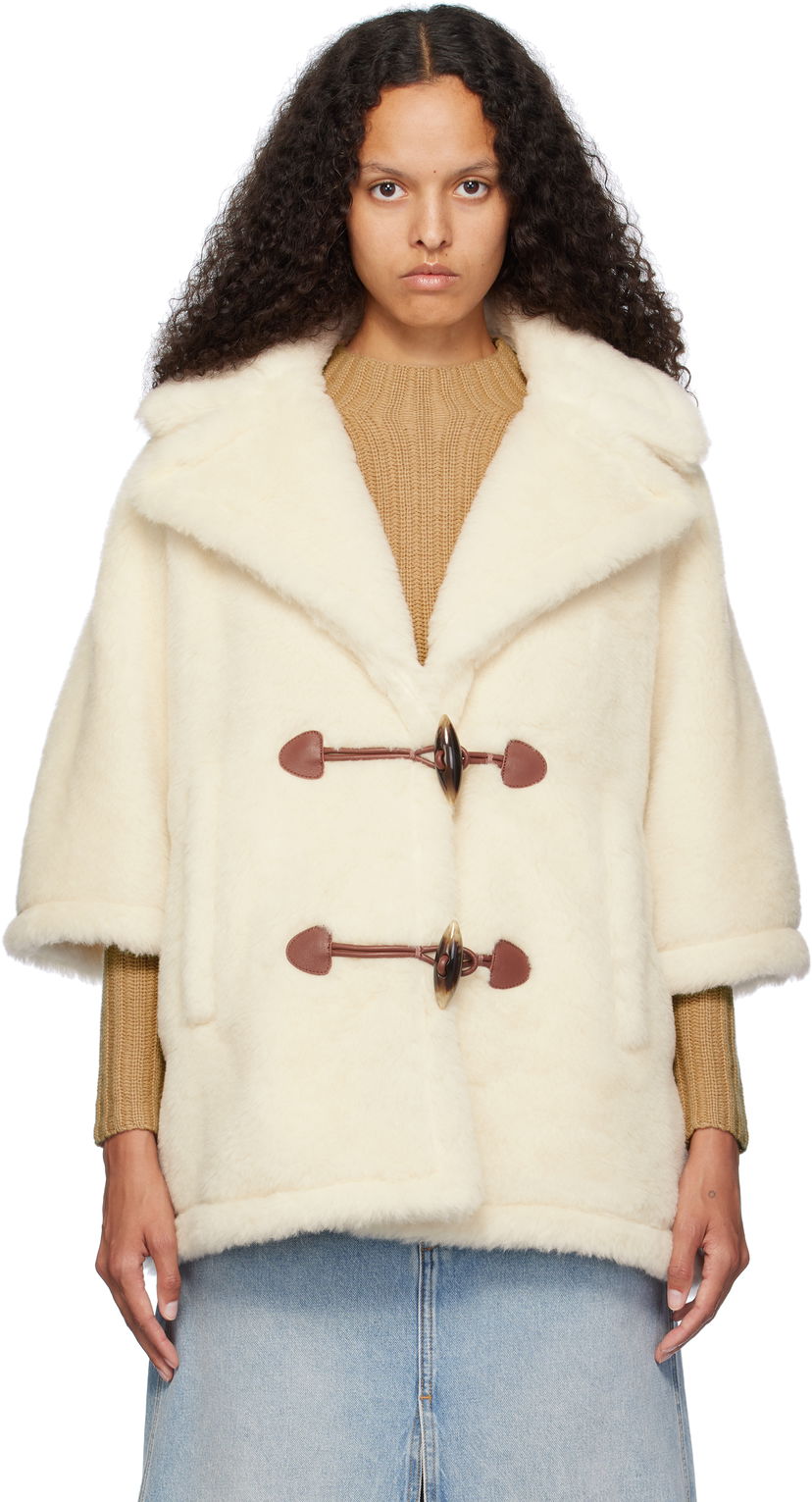 Takit Max Mara Max Mara George1 Faux-Fur Jacket Valkoinen | 2424736182600 MM10501