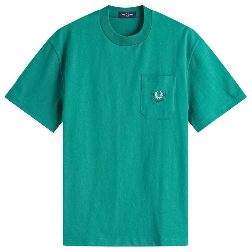 T-paita Fred Perry Relaxed Fit 1952 Pocket T-Shirt, Size Large Vihreä | M9827-X87