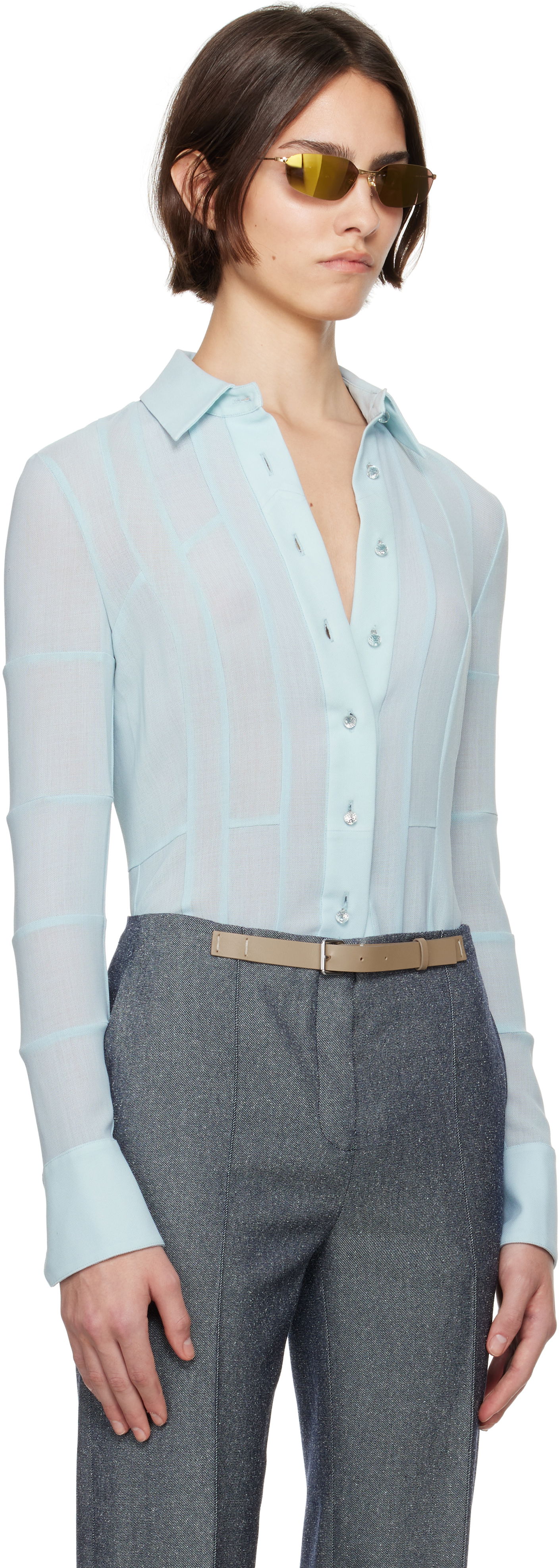 Paita Tory Burch Tory Burch Button Down Shirt Sininen | 173622-435, 1