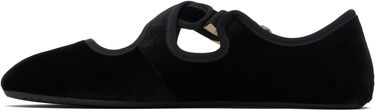 Tennarit ja kengät Alaïa ALAÏA Criss Cross Velvet Ballerina Flats Musta | AA3A046TK059, 2