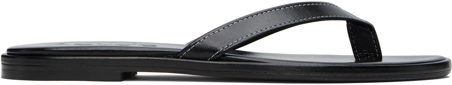 Vaatteet Aeyde Aeyde Melody Leather Toe-Post Flip-Flops Musta | A11-FS-FDMR08FL191-SS25-800-007, 0