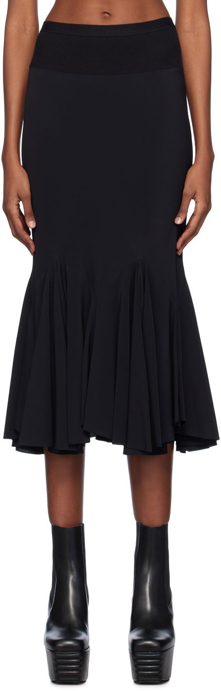 Hame Rick Owens Divine Midi Skirt Musta | RP01D2335 CC