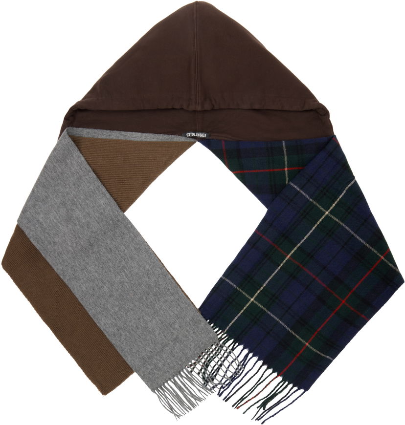 Huivi Ottolinger Ottolinger Deconstructed Hoodie Scarf Ruskea | 129-902828-01