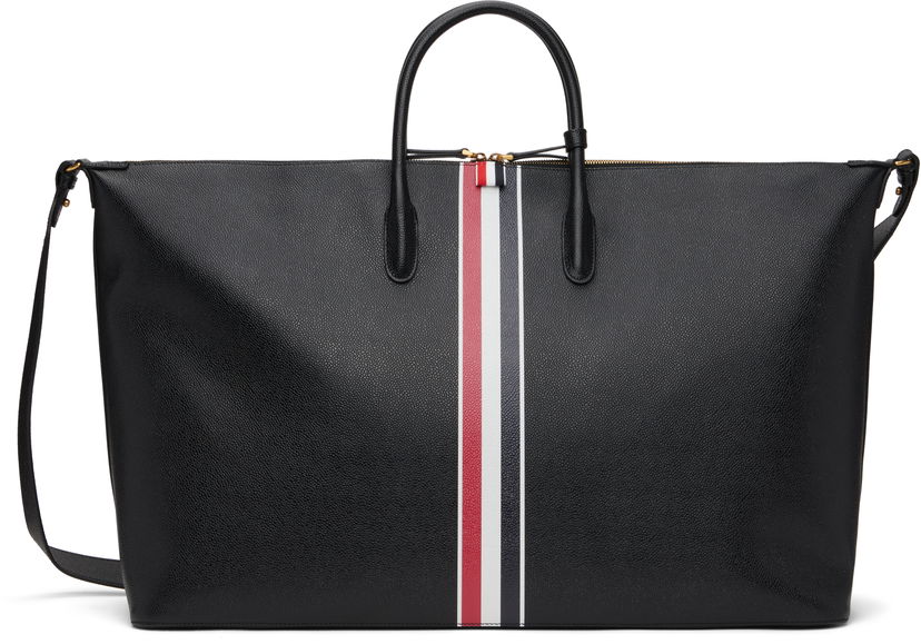 Matkalaukku Thom Browne Thom Browne Pebble Grain Duffle Bag Musta | UAG217A-00198