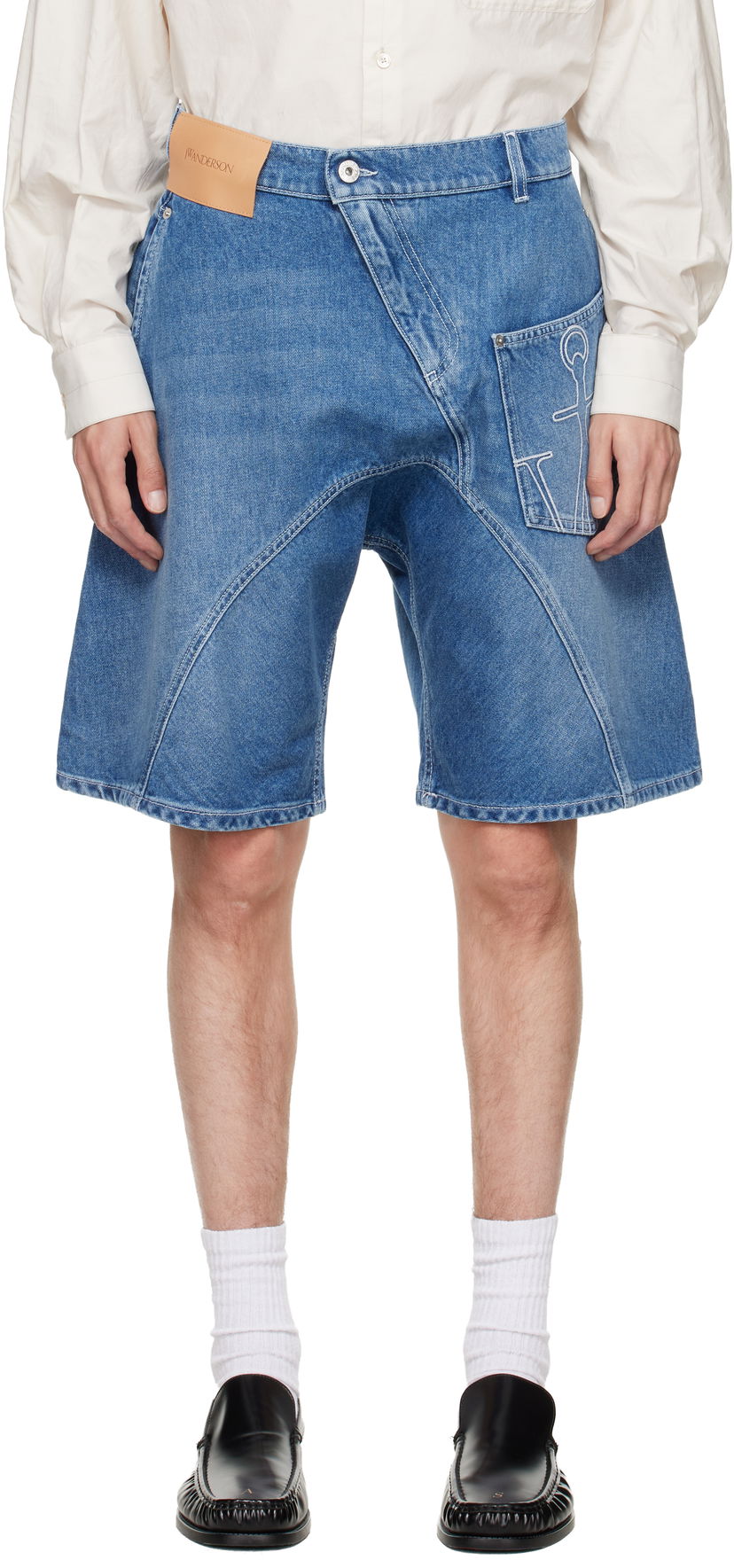 Shortsit JW Anderson JW Anderson Twisted Workwear Denim Shorts Sininen | DT0123-PG1735
